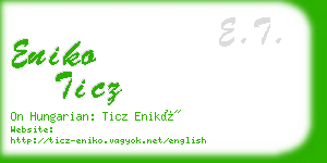 eniko ticz business card